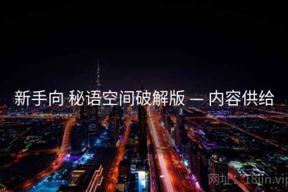 新手向 秘语空间破解版 — 内容供给