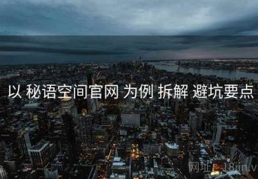 以 秘语空间官网 为例 拆解 避坑要点