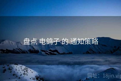 盘点 电鸽子 的 通知策略