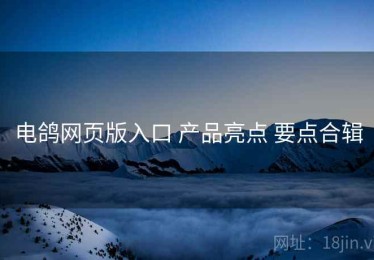 电鸽网页版入口 产品亮点 要点合辑