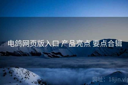 电鸽网页版入口 产品亮点 要点合辑