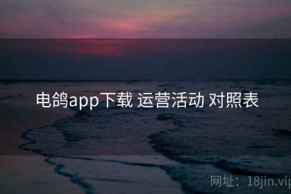 电鸽app下载 运营活动 对照表
