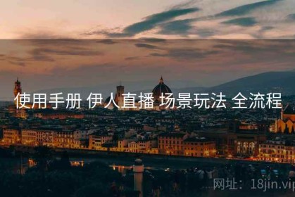使用手册 伊人直播 场景玩法 全流程