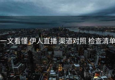 一文看懂 伊人直播 渠道对照 检查清单