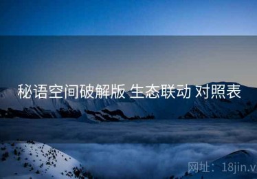 秘语空间破解版 生态联动 对照表