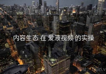 内容生态 在 爱液视频 的实操