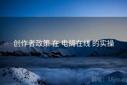 创作者政策 在 电鸽在线 的实操