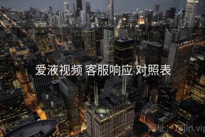 爱液视频 客服响应 对照表