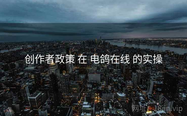 创作者政策 在 电鸽在线 的实操