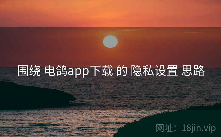 围绕 电鸽app下载 的 隐私设置 思路