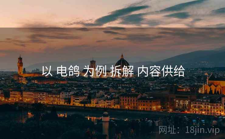 以 电鸽 为例 拆解 内容供给