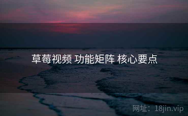 草莓视频 功能矩阵 核心要点
