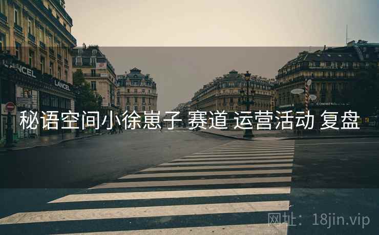 秘语空间小徐崽子 赛道 运营活动 复盘