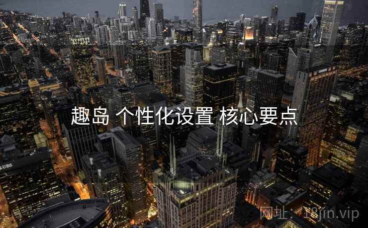 趣岛 个性化设置 核心要点