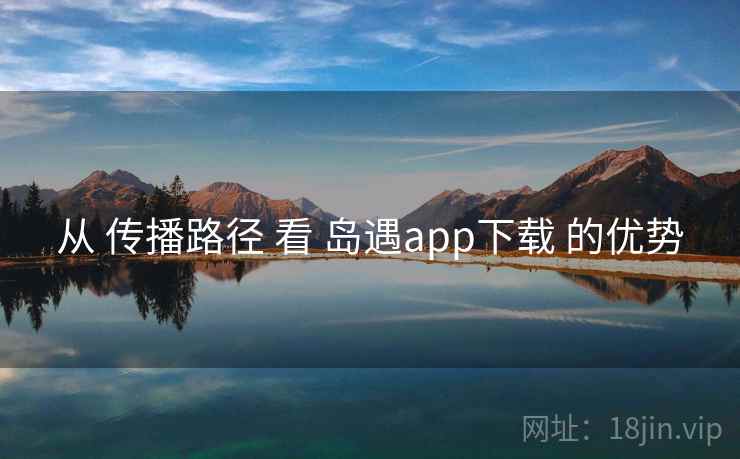 从 传播路径 看 岛遇app下载 的优势