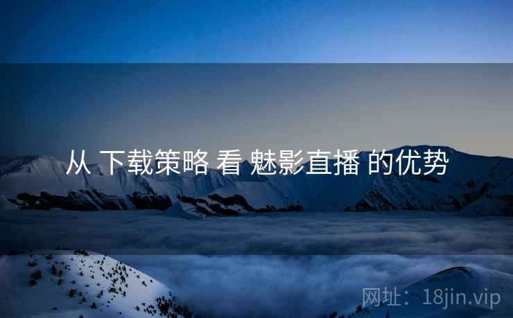 从 下载策略 看 魅影直播 的优势