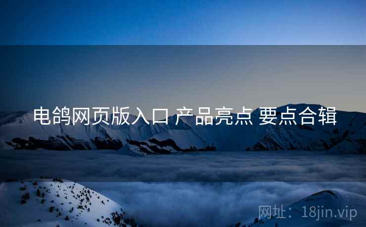 电鸽网页版入口 产品亮点 要点合辑