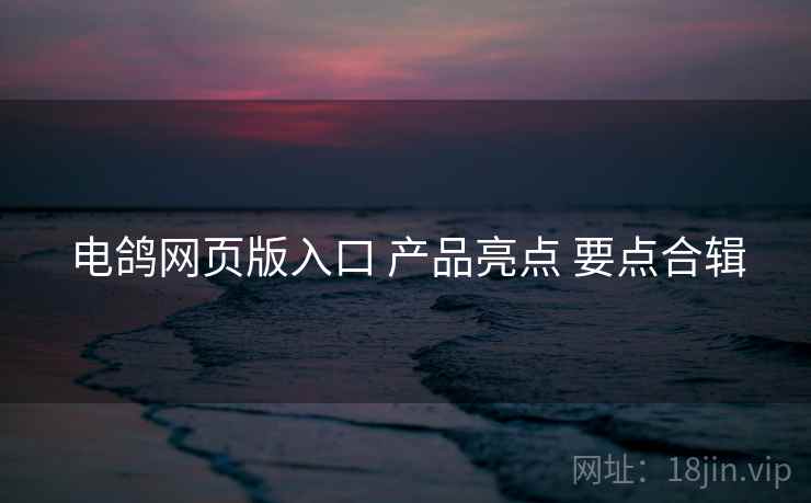 电鸽网页版入口 产品亮点 要点合辑