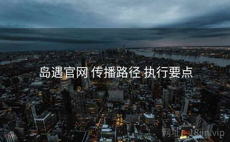 岛遇官网 传播路径 执行要点