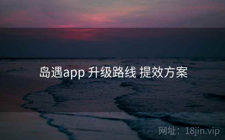 岛遇app 升级路线 提效方案